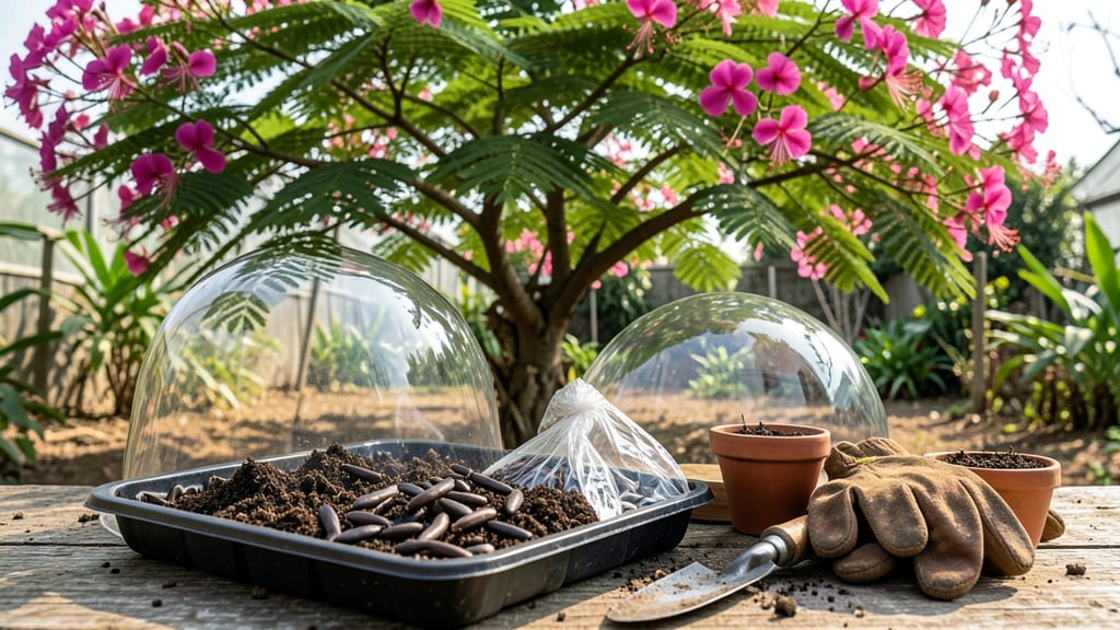 Royal Poinciana Tree Seeds: Fast-Germinating Tropical Beauty in 6 Weeks