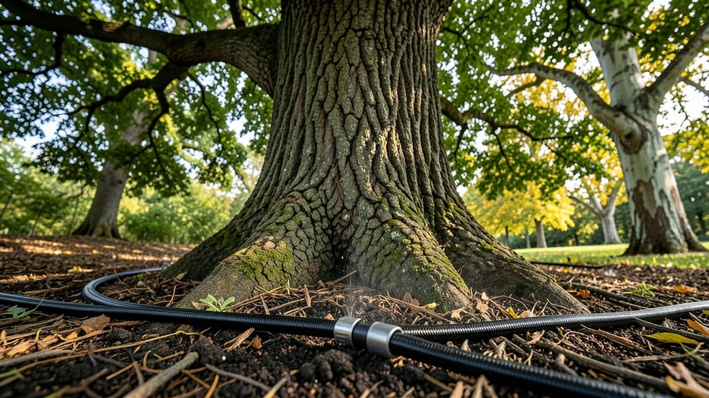 Drip Hose Method for Large Canopy Trees