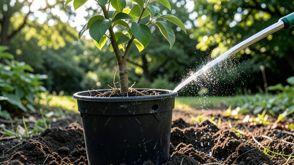 Hand-Watering Technique for Small Trees