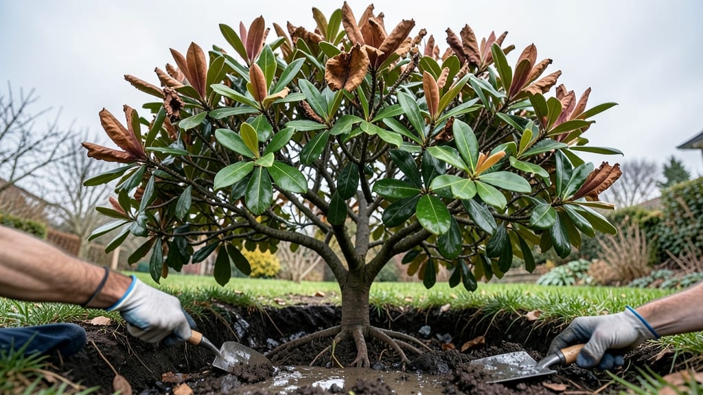Glossy Green Leaves Turning Brown Prematurely