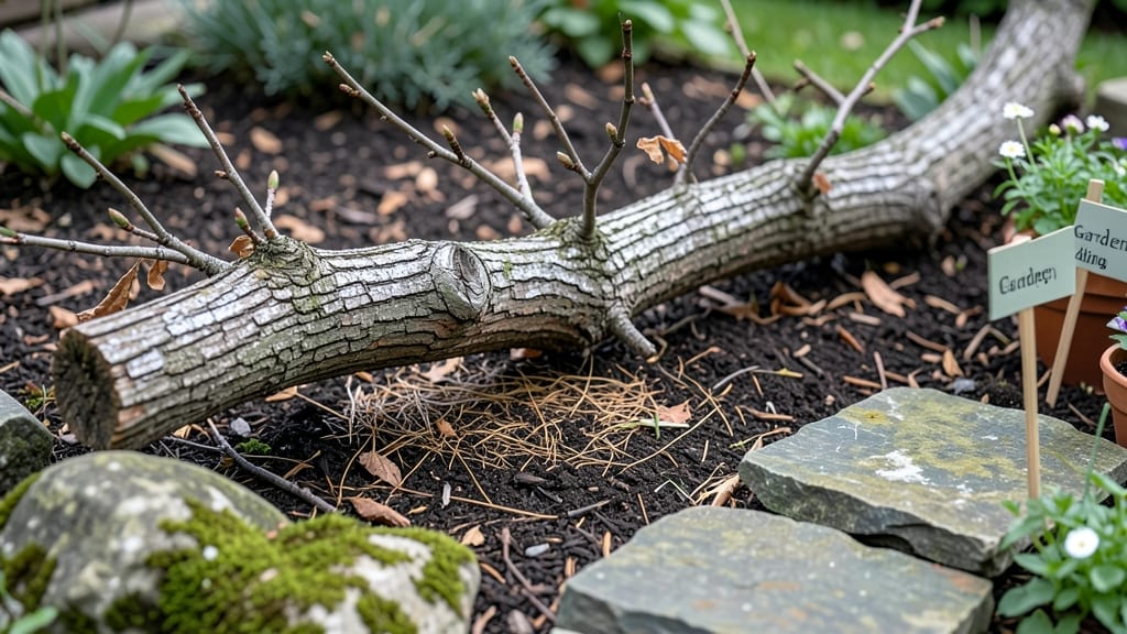 Tree Branch Garden Edging: Rustic Boundaries That Define Your Landscape Naturally
