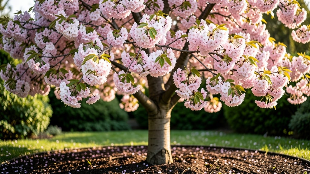 Cherry Tree Blossom Time: Pink Cloud Canopy in Spring’s Peak