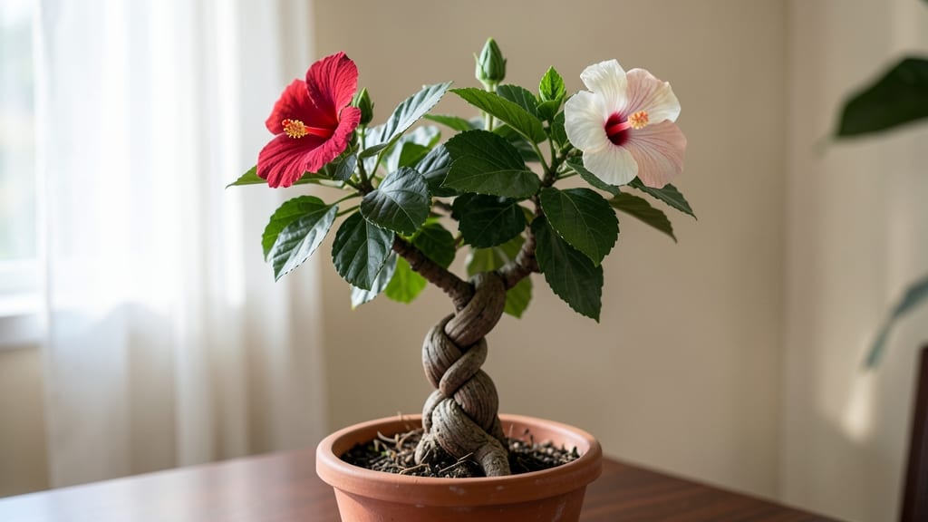 Hibiscus Braided Tree Indoor: Year-Round Privacy Screen With 3 Simple Cuts