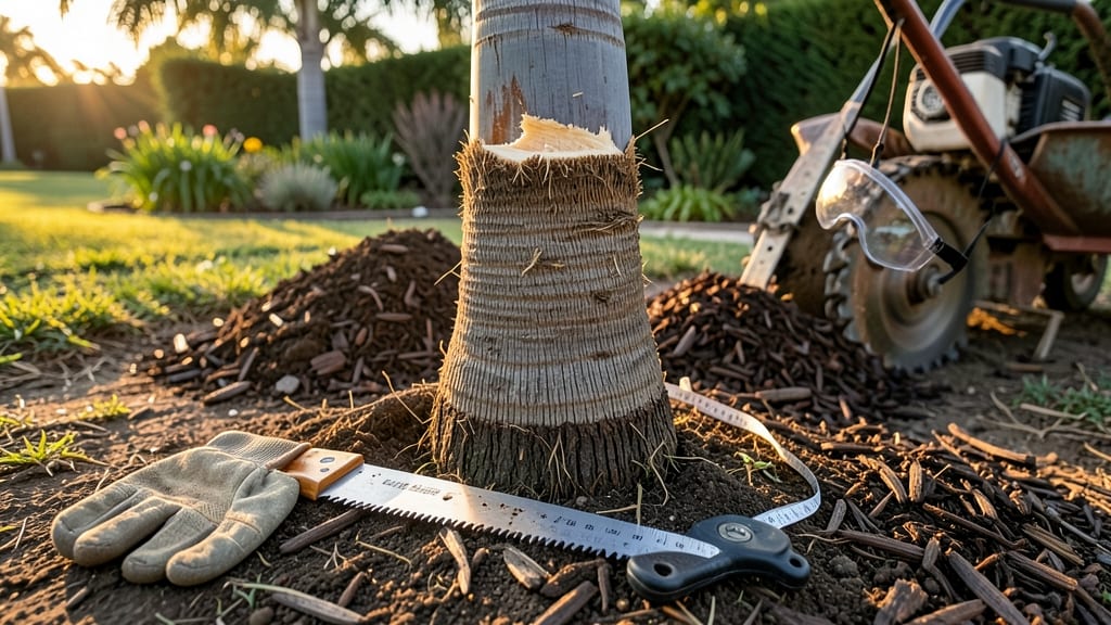Cut Palm Tree Trunk: Precision Cuts for Clean Removal Without Damaging Roots