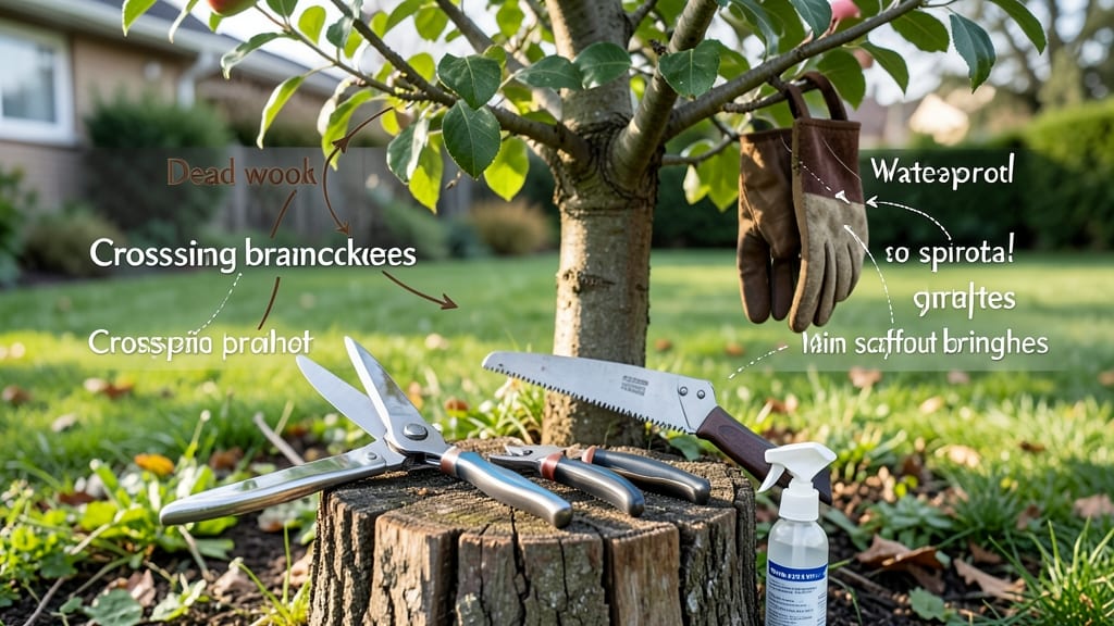 How to Prune an Apple Tree Diagram in Winter: Step-by-Step Cuts for Stronger Spring Growth