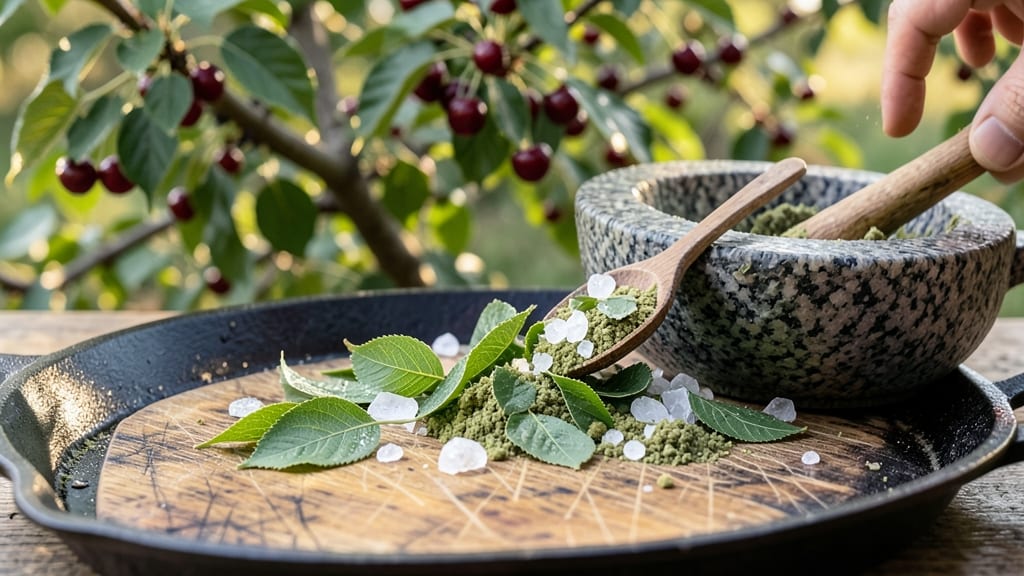 Pin Cherry Leaf Smoked Salt