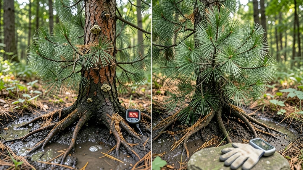 What Does an Overwatered Pine Tree Look Like?: Yellow Needles, Drooping Branches, and Mushy Roots Revealed