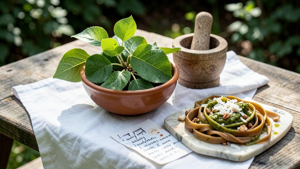 Sour Cherry Leaf Pesto
