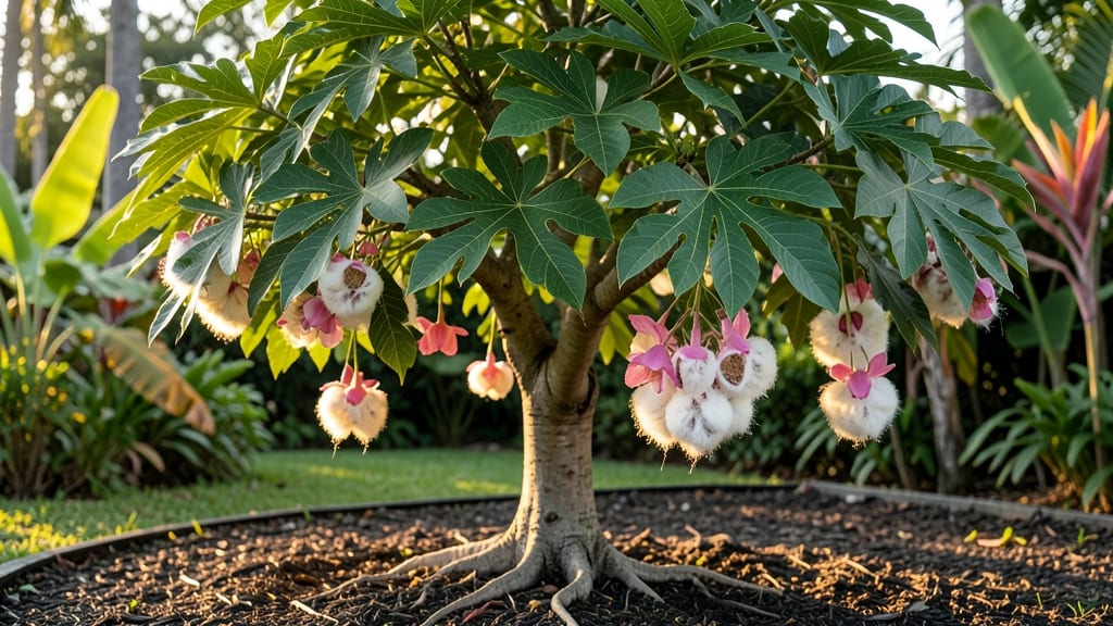 Cotton Candy Trees Grow A Garden: Whimsical Privacy Screen With Fluffy White Blooms