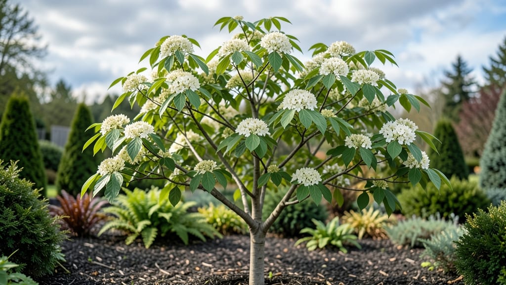 Tree Red Berries With White Flowers: Pollinator-Friendly Shrub for Year-Round Beauty