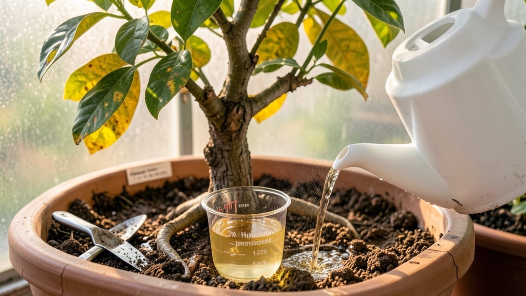 Hydrogen Peroxide Soil Drench for Root Health